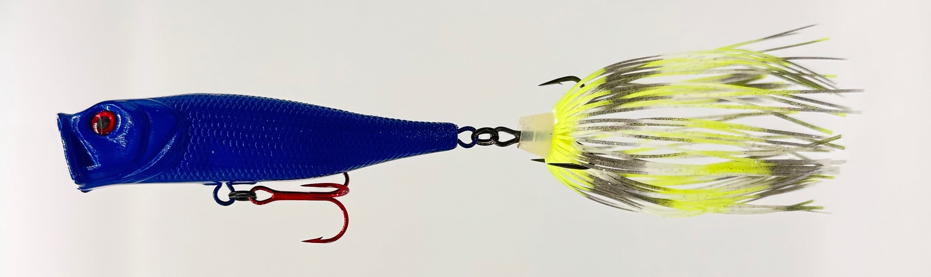 Blue with Chartreuse Shad Skirt