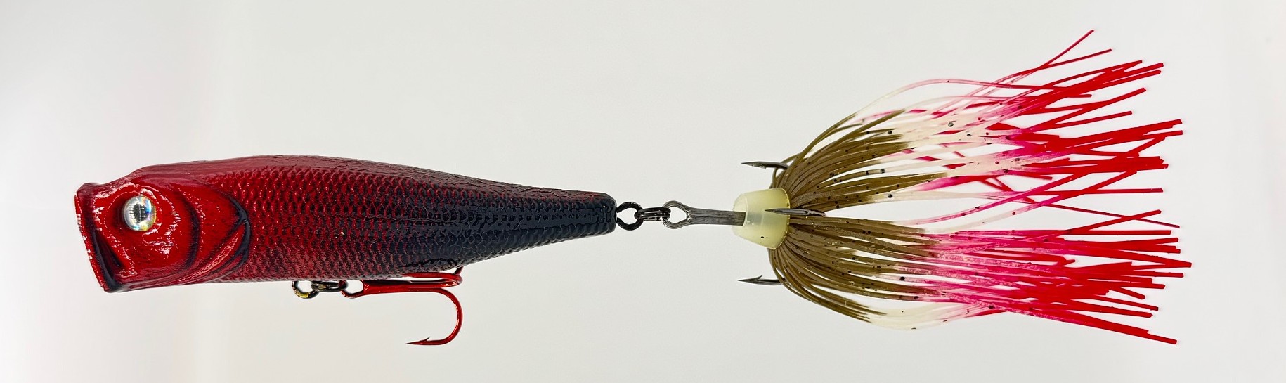 Red/Black with Gizzard Shad Skirt